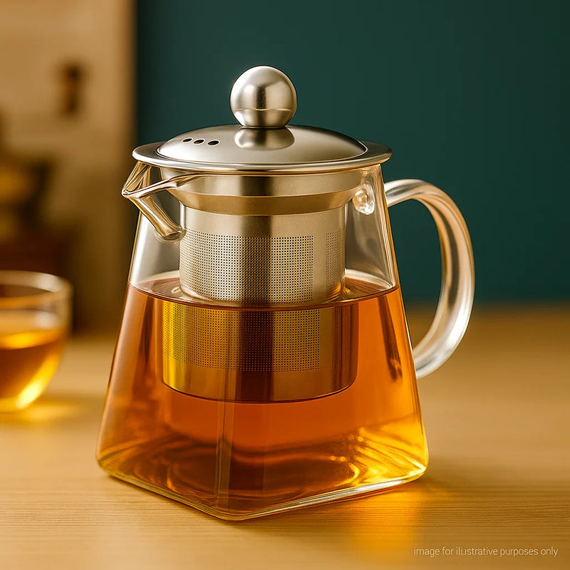 Bule de Vidro com Infusor Inox