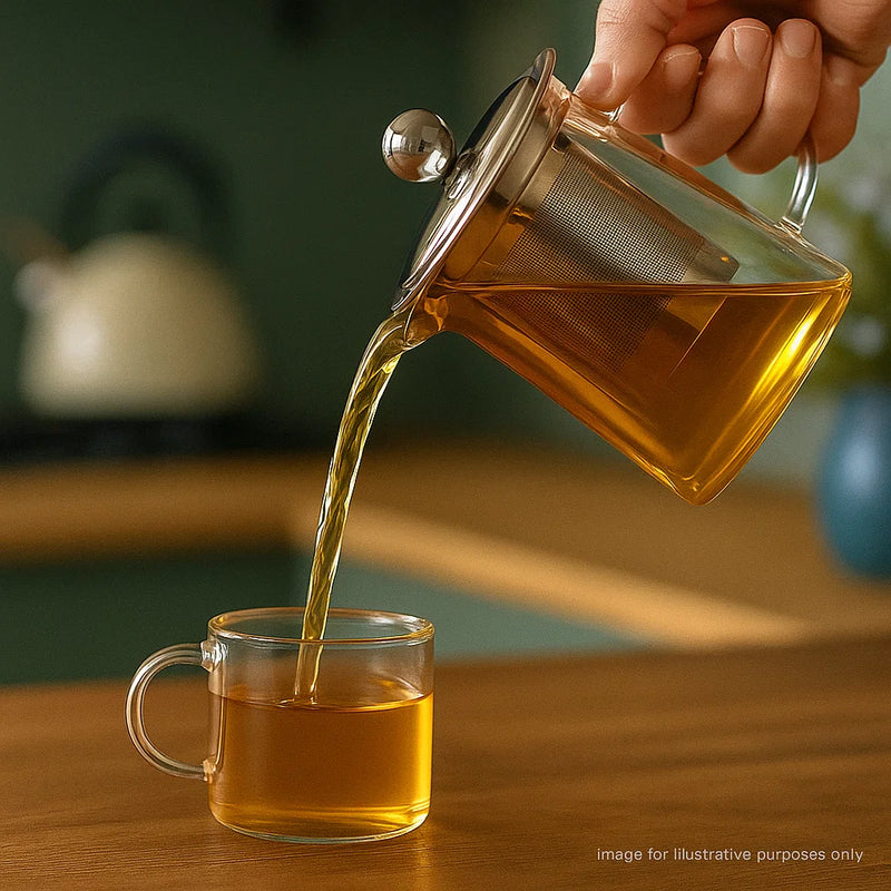 Bule de Vidro com Infusor Inox