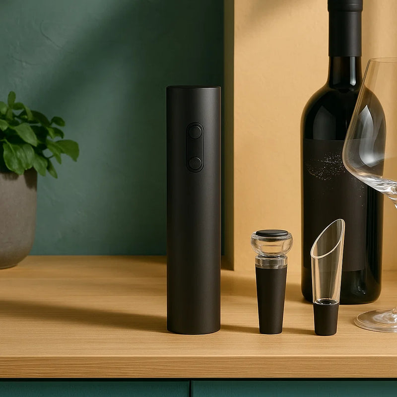 Abridor de Vinho Elétrico 4 em 1