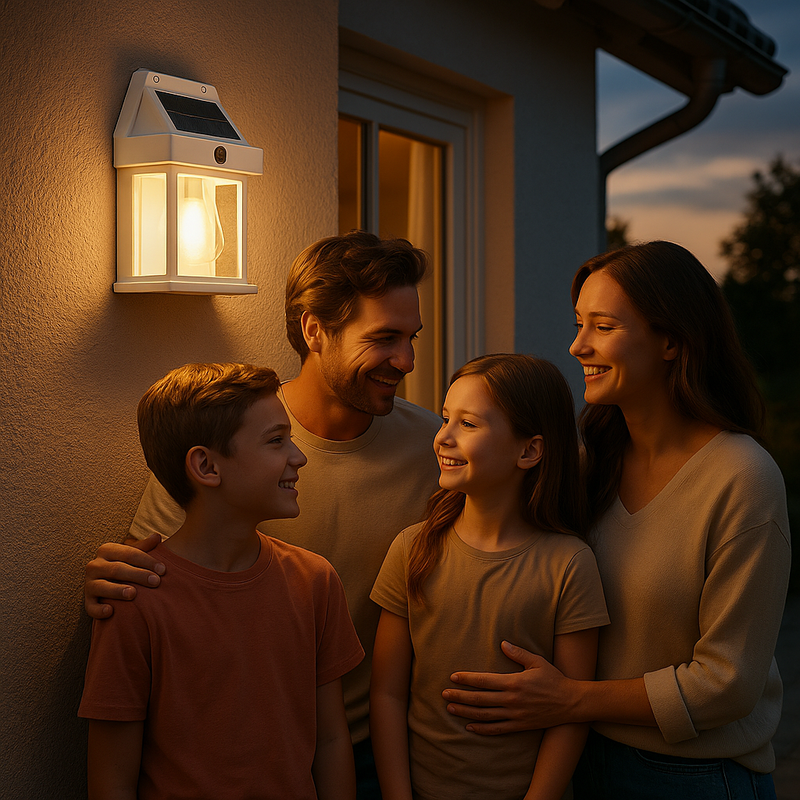 Luminária Solar de Parede com Sensor de Movimento